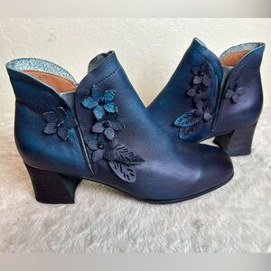 L'artiste by Spring Step Loralie bootie EU 42 US 10.5 blue Burnished leather NEW
